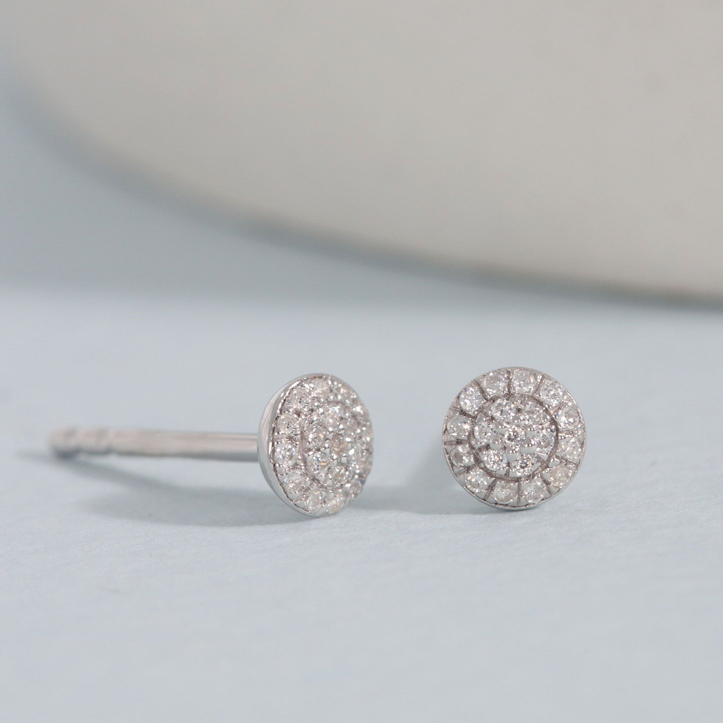 Round Fashion Studs in Silver