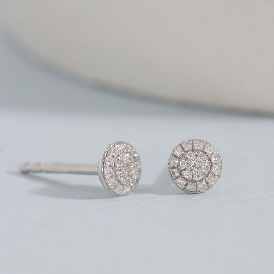 Round Fashion Studs in Silver