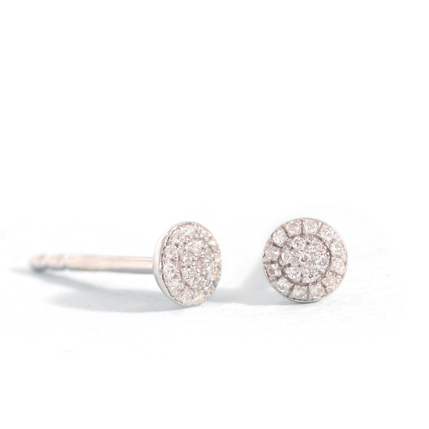 Round Fashion Studs in Silver