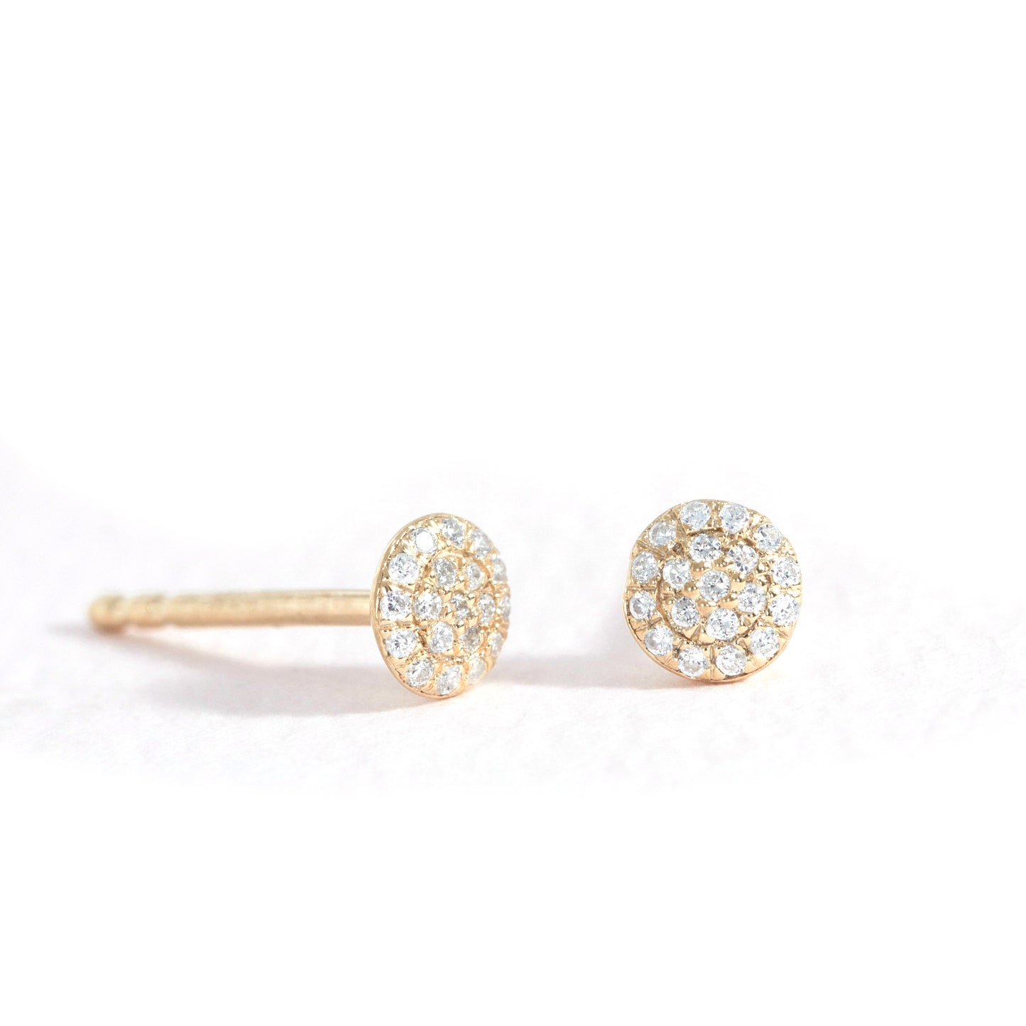 Round Fashion Studs in Gold