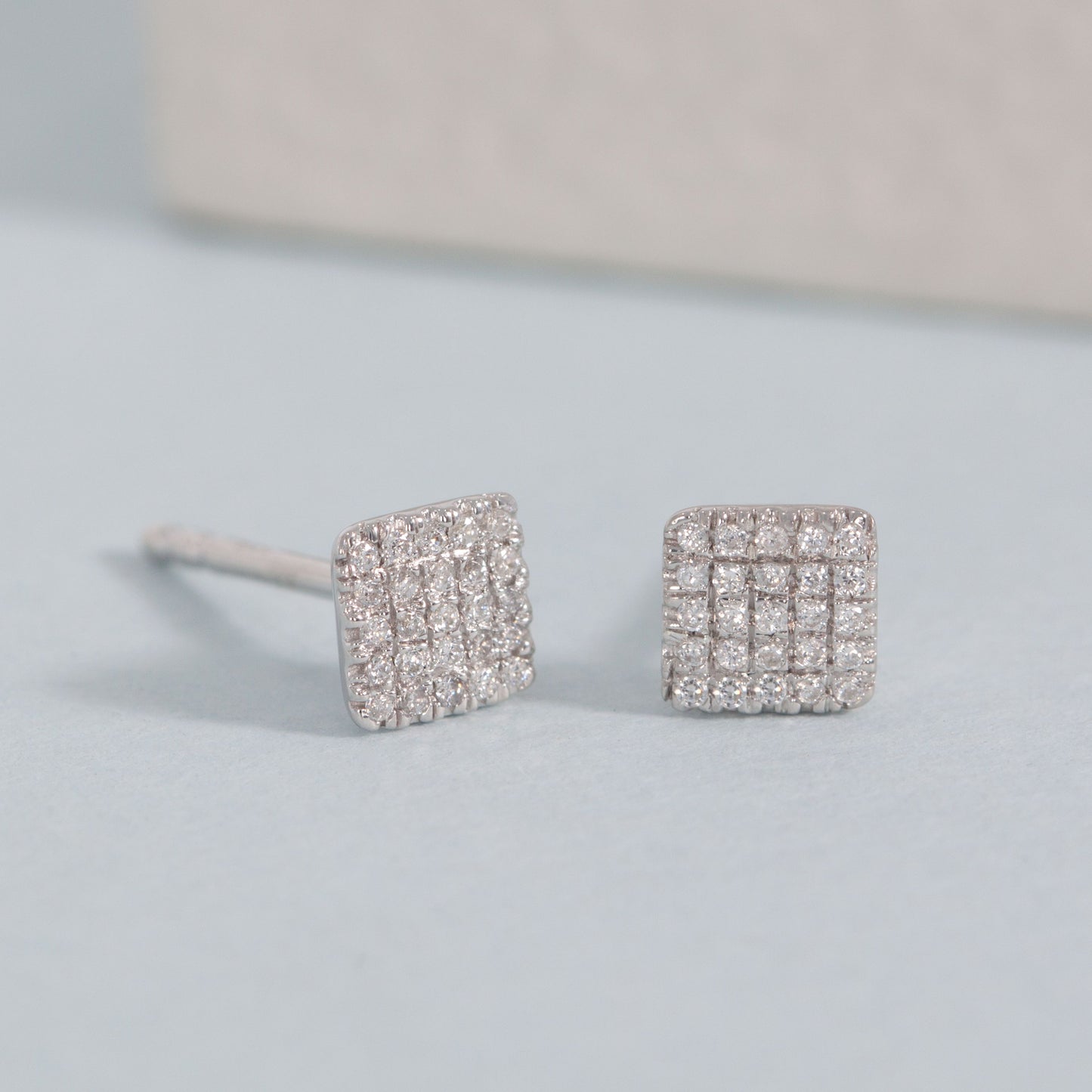 Square Fashion Studs in Silver