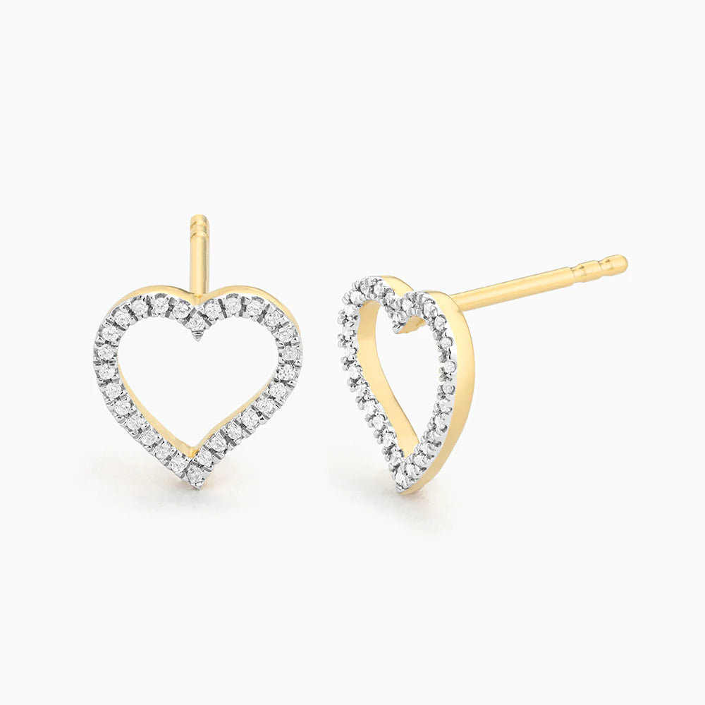 Take Heart Studs in Gold
