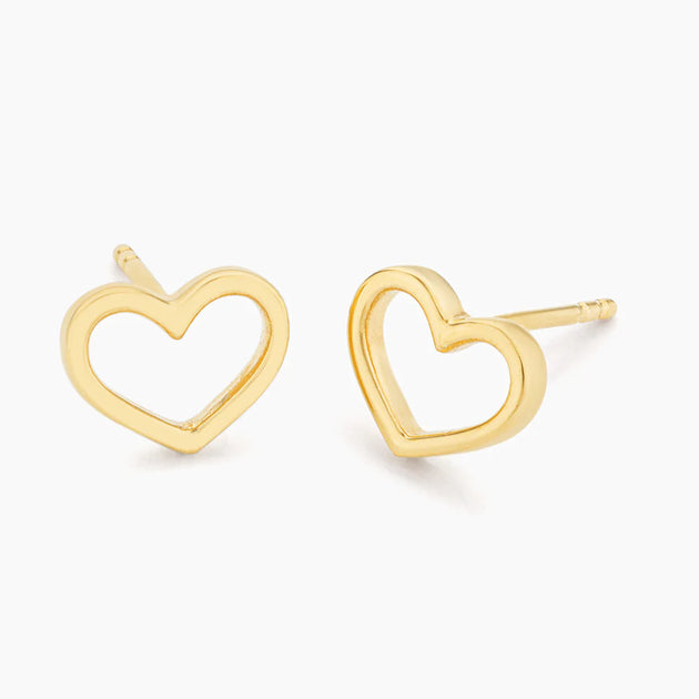 Whole Heart Studs in Gold