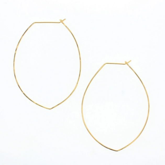 Petal Hoop Earrings in Gold