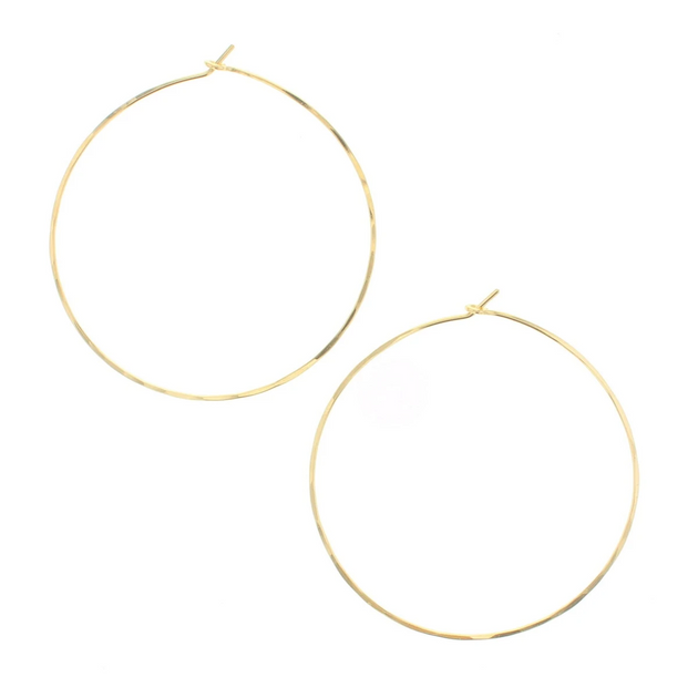 Round Hoops in Gold