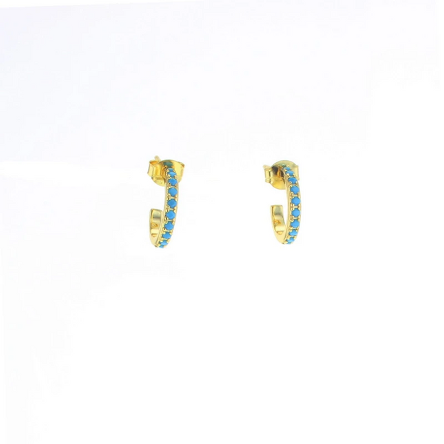 Isis Earrings in Gold and Turquoise