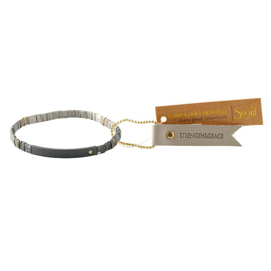 Good Karma Ombre Bracelet | Strength & Grace Charcoal/Gold