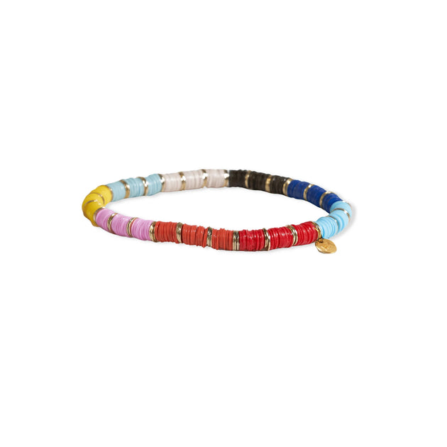 Grace Gold Stripe Stretch Bracelet Multicolor