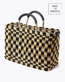 Medina Check Basket in Deep Navy
