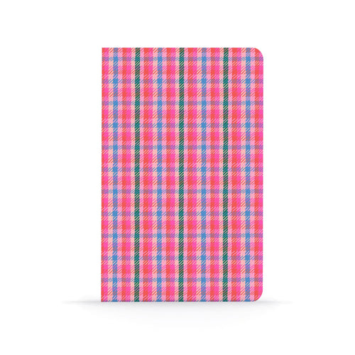 Pink Plaid Layflat Classic Notebook