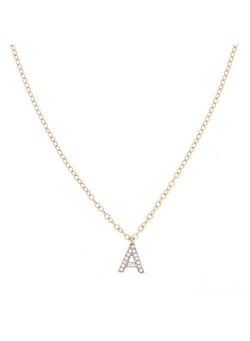 Diamond Single Initial Necklace