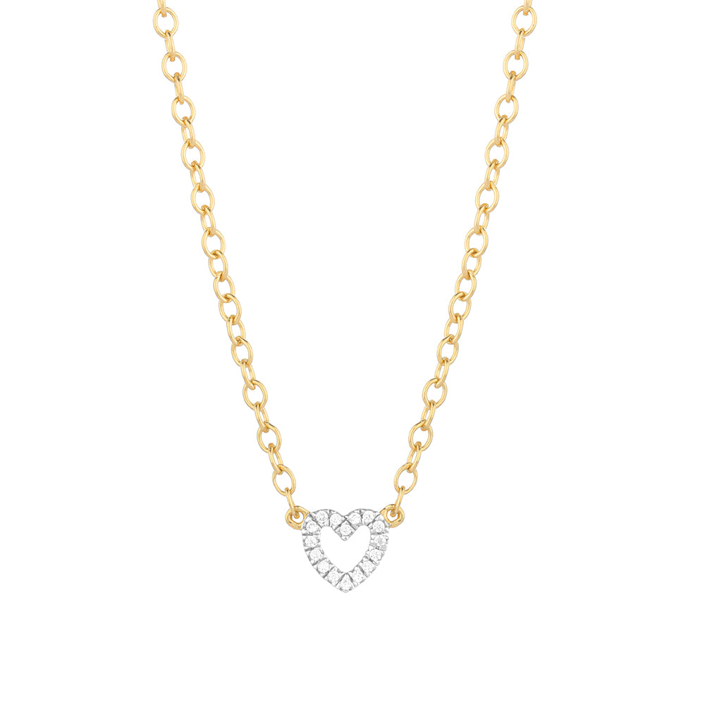 Petite Heart Necklace in Gold