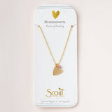Intention Charm Necklace in Rhodonite/Gold