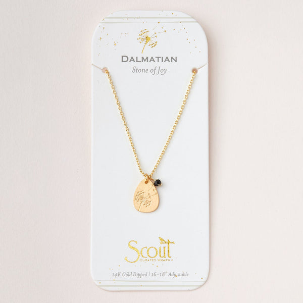 Intention Charm Necklace in Dalmatian/Gold