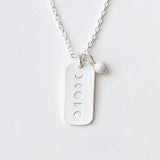 Intention Charm Necklace in Howlite/Silver