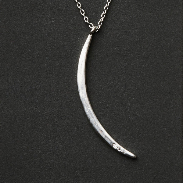 Refined Necklace in Gibbous Slice/Silver