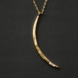 Refined Necklace in Gibbous Slice/Gold