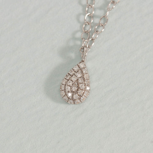 Small Drop Necklace in Silver