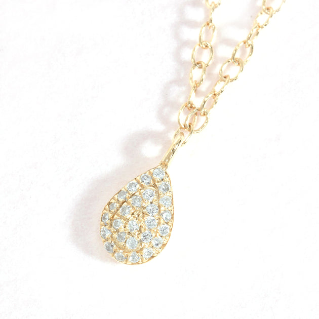 Small Drop Necklace in Gold