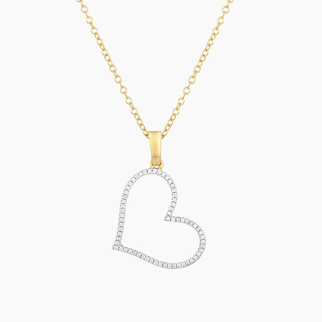Genuine Heart Pendant Necklace in Gold