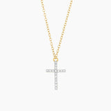 Believe Cross Pendant Necklace in Gold