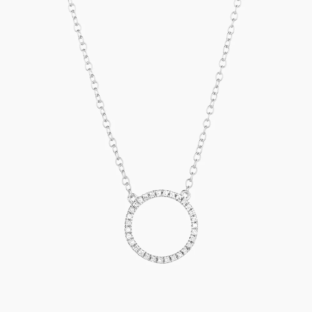 Standing O Necklace, Silver