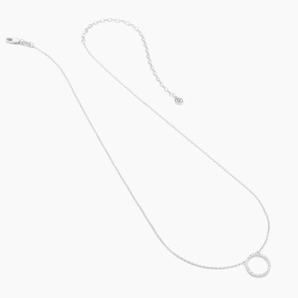 Standing O Necklace, Silver
