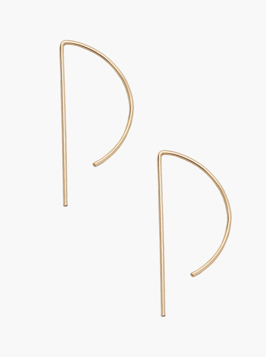 Crescent Earrings in Gold