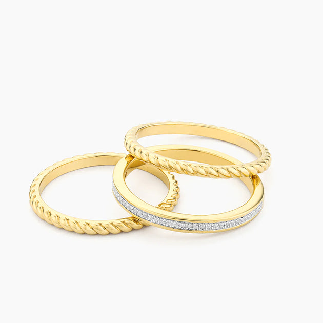 Unite Ring Set in Gold