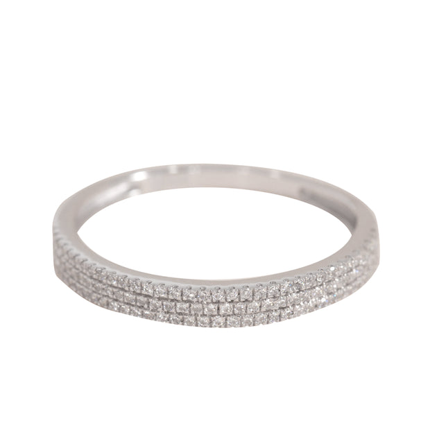 Triple Row Ring in Silver