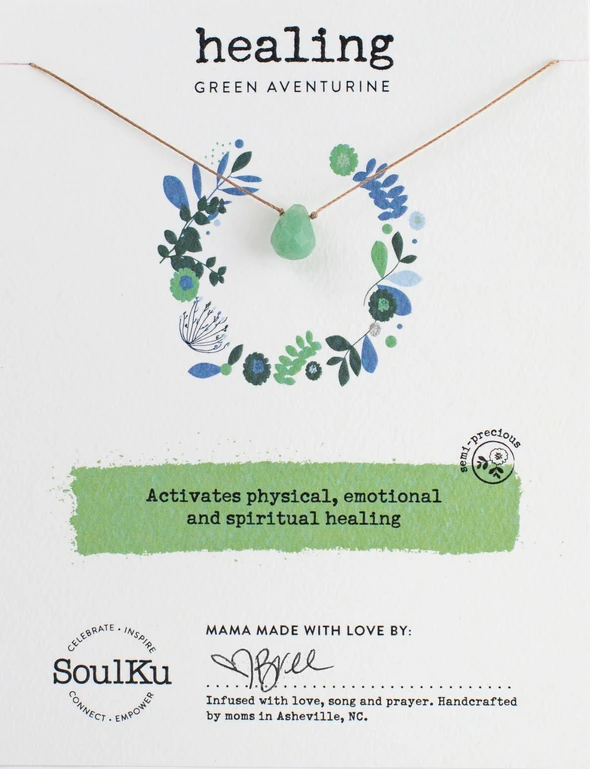 Soul Full of Light Necklace in Green Aventurine - Healing