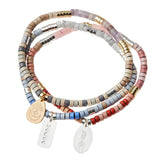 Stone Intention Charm Bracelet - Rose Quartz/Silver
