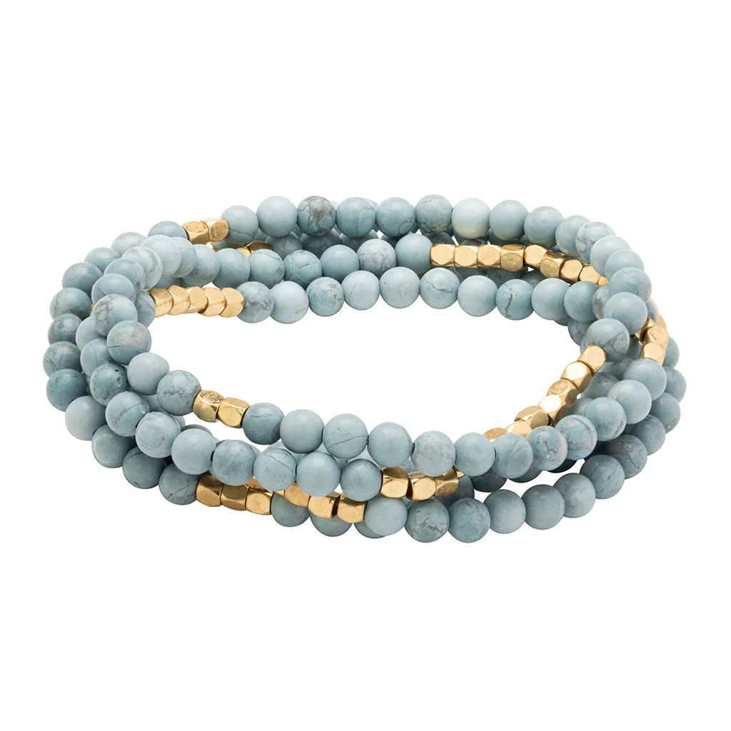 Stone Wrap in Blue Howlite