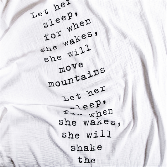 Organic Swaddle Blanket: Let Her Sleep