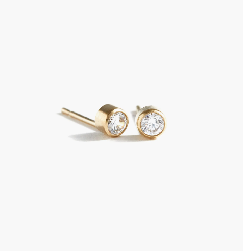 Luz Petite Studs in Gold