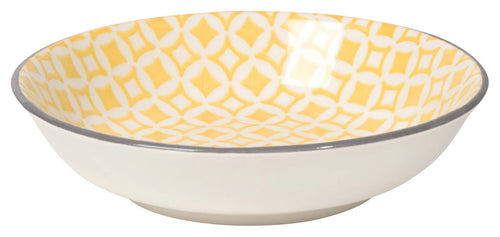 Yellow Diamonds Porcelain Dip Bowl