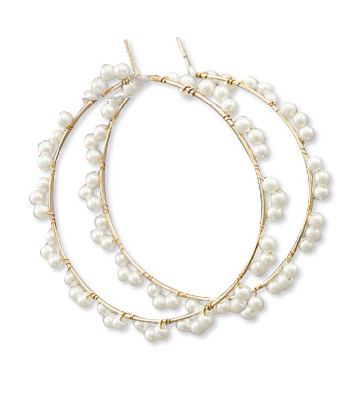 Pearl Wrapped Hoop