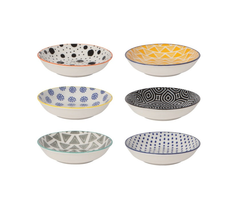 Bits & Dots Multi-Color Pinch Bowls Set of 6