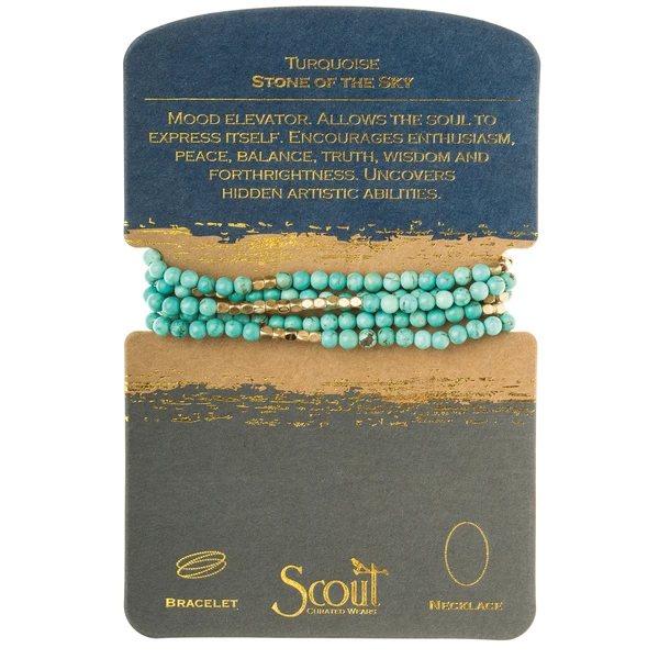 Stone Wrap in Turquoise & Gold