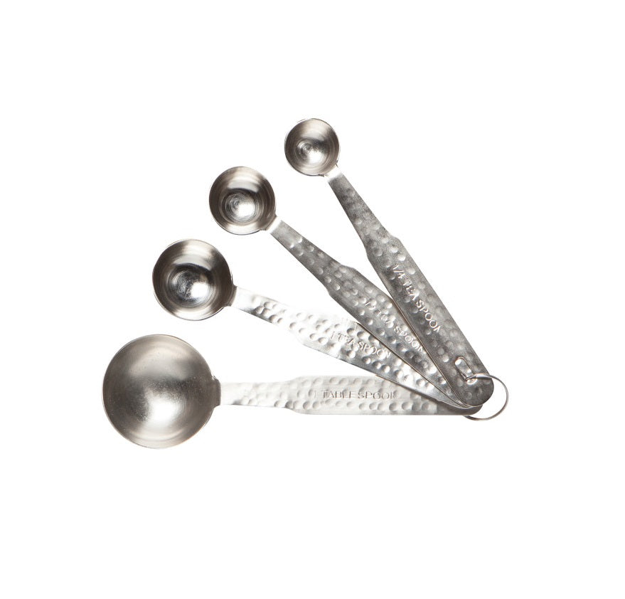 Silver Hammered Measuring Spoons
