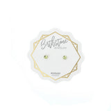 Silver Birthstone Stud Earring