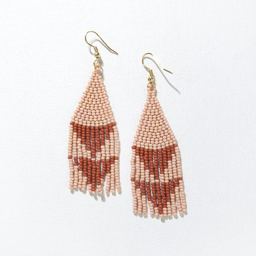 Blush With Rust Triangles Earrings