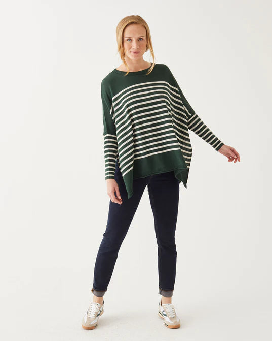 Catalina Sweater in Juniper Stripe