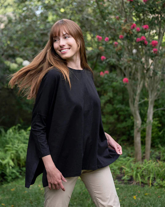 Catalina Slub Tee in Black