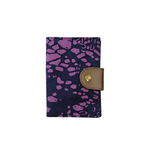 Batik Passport Cover - Purple Bintik