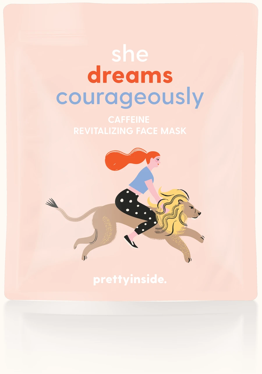 She Dreams Courageously Face Mask