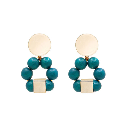 Teal Green Lightweight Statement  Earrings | Holiday Gifting