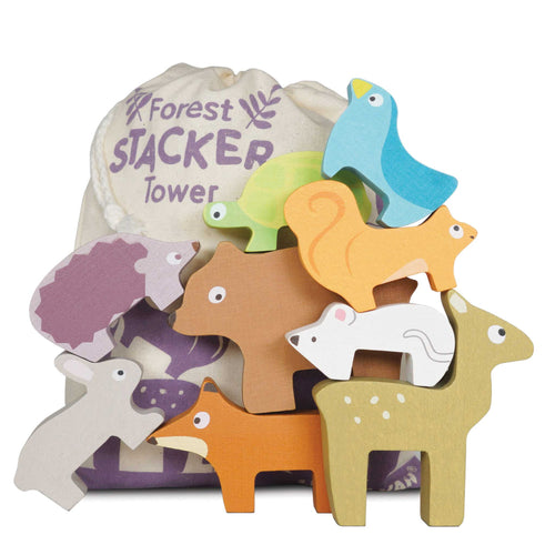 Forest Animals Wooden Toy Stacking Set