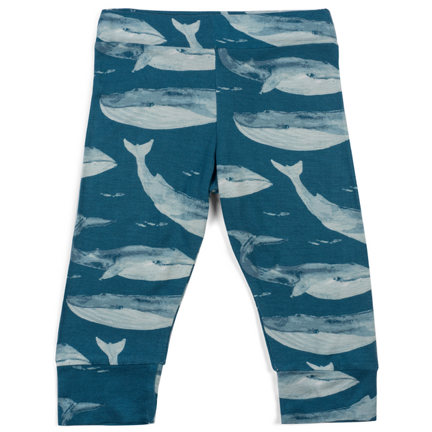 Bamboo Leggings in Blue Whales
