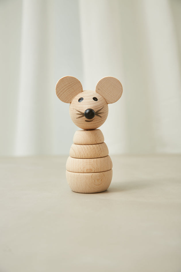 Mouse Stacking Wooden Toy
